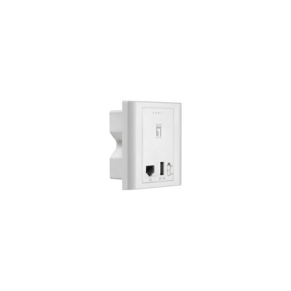 PUNTO DE ACCESO INTERIOR WIFI LEVEL ONE WAP-6221 300N POE PARA MONTAJE EN PARED CAJA 86MMX86MM PUERT