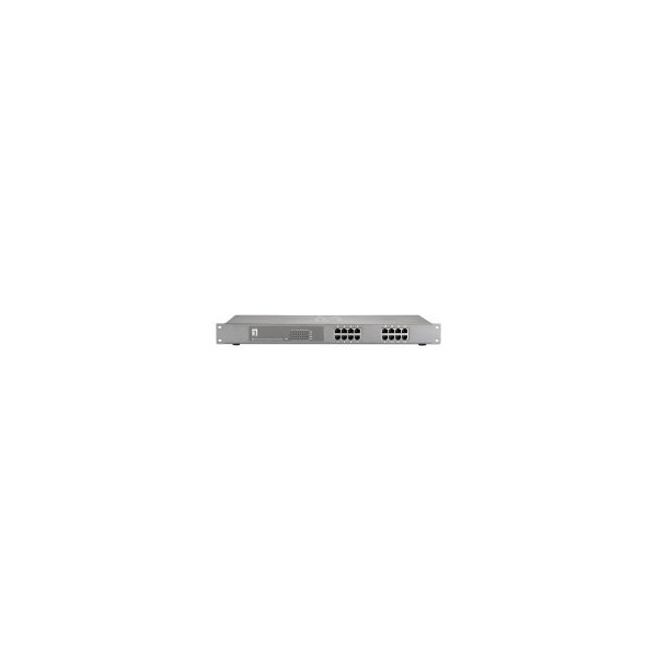 SWITCH NO GESTIONABLE LEVEL ONE FEP-1612W380 16P 16xPoE 100Mb 380W CARCASA METALICA