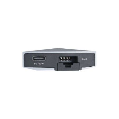 Docking USB Tipo-C Aisens ASUC-9P001-GR/ 1xHDMI/ 3xUSB/ 1xRJ45/ 1xAudio/ 1xLector Tarjetas / 1xUSB Tipo-C PD/ Gris