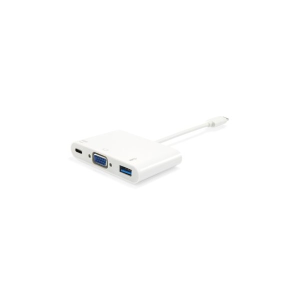 ADAPTADOR USB-C EQUIP 133462 A 1xVGA HEMBRA 1xUSB-A 3.0 1xUSB-C PD 60W