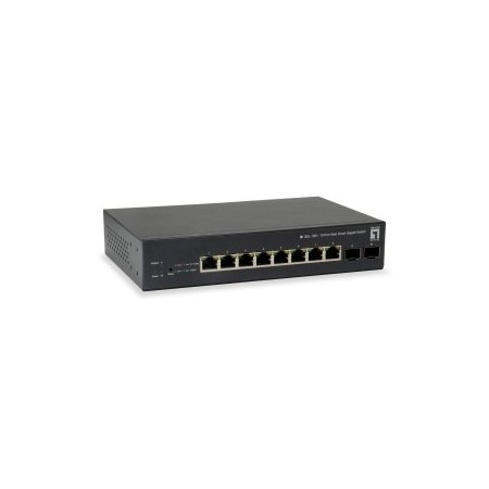 SWITCH SEMIGESTIONABLE LEVEL ONE GEP-1051 10P 8xGb PoE 2xGb SFP 70W CARCASA METALICA