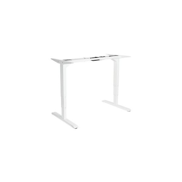 MESA ELECTRICA ERGONOMICA ALTURA REGULABLE MOTOR DUAL SIN TABLERO COLOR ESTRUCTURA BLANCA CONTROL