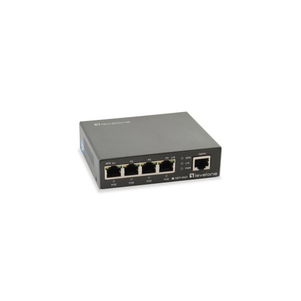 SWITCH LEVEL ONE GEP-0523 NO GESTION 5P 10/100/1000 4P POE PLUS 60W
