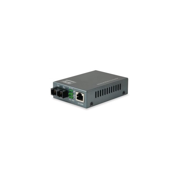 CONVERTIDOR FIBRA LEVEL ONE FVT-1104 RJ45 ETHERNET A FIBRA MONOMODO SC 60KM
