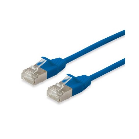 LATIGUILLO SLIM APANTALLADO S/FTP CATEGORIA 6A LIBRE DE HALOGENOS 10G COLOR AZUL 3M EQUIP 606136