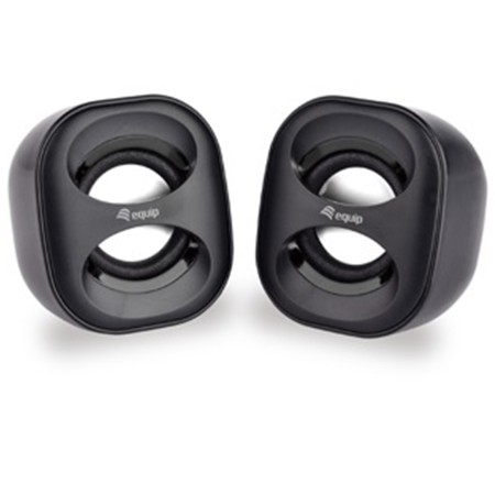 Altavoces 2.0 equip life mini 6w rms color negro jack 3.5 pulgadas alimetancion usb