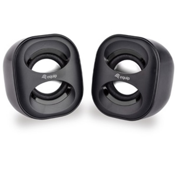 Altavoces 2.0 equip life mini 6w rms color negro jack 3.5 pulgadas alimetancion usb