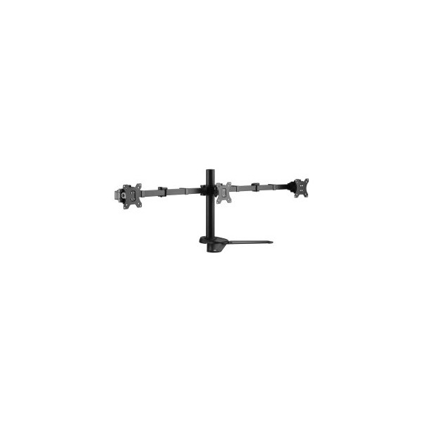 SOPORTE DE MESA CON BASE EQUIP 650125 PARA 3 PANTALLAS 13″-27″ DOBLE BRAZO VESA STANDARD HASTA 8KG