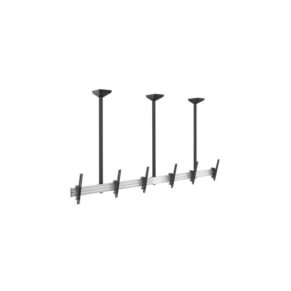 SOPORTE DE TECHO PROFESIONAL EQUIP 650374 PARA 3 PANTALLAS 45″-50″ INCLINABLE MAX. 50KGS POR PANTALL
