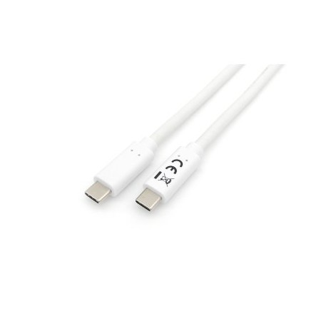 CABLE USB-C A USB-C 1M EQUIP 128361 TRANSFERENCIA 5G 3A (60W) COLOR BLANCO