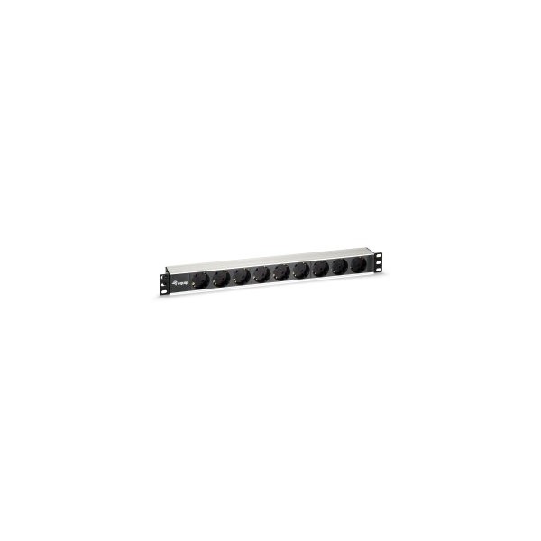 REGLETA ALIMENTACION ALUMINIO RACK 19″ 1U 9 TOMAS
