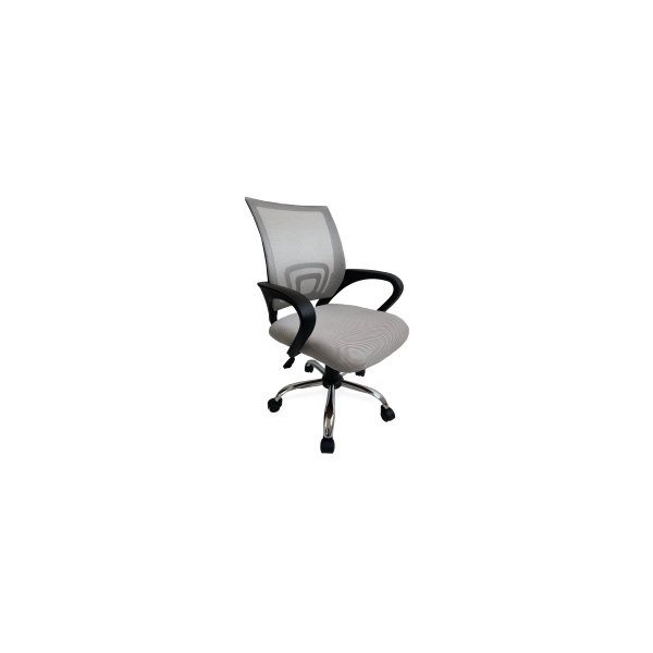 SILLA DE OFICINA EQUIP DE MALLA COLOR GRIS CLARO RECUBRIMIENTO PU DE ALTA CALIDAD DISEÑO ERGONOMICO
