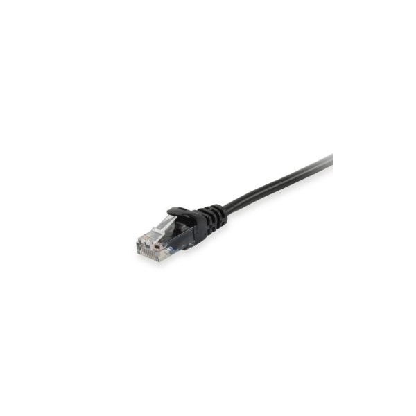 LATIGUILLO U/UTP CAT.6A LIBRE HALOGENOS 0.5M COLOR NEGRO EQUIP 603051
