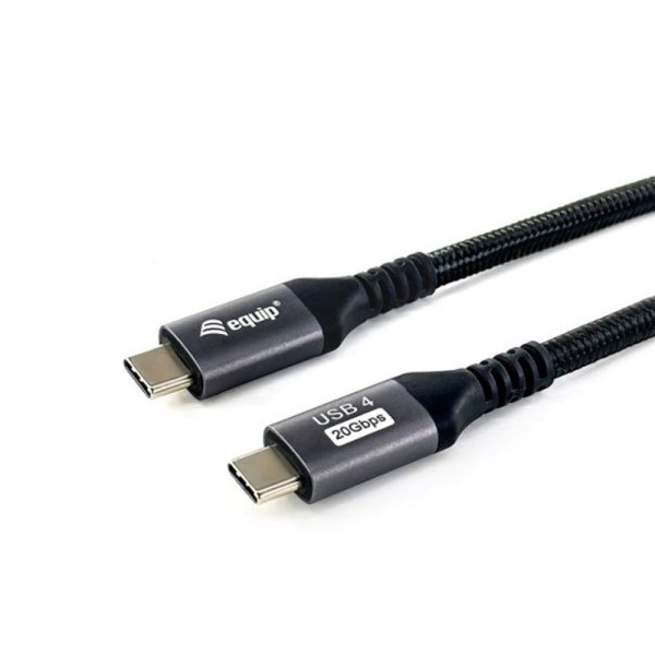 Cable usb tipo c equip usb 4 gen 3x2 pd 240w 8k 60hz 40gbps 1.2m negro