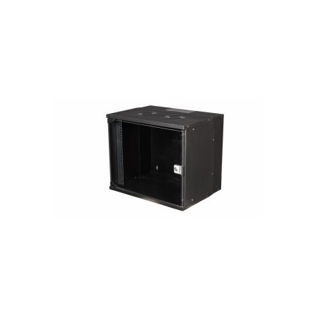 ARMARIO MURAL 19″ EQUIP ECO MOUNT 9U EWM-09-5440-B 540x400x463 COLOR NEGRO PUERTA CRISTAL TEMPLADO
