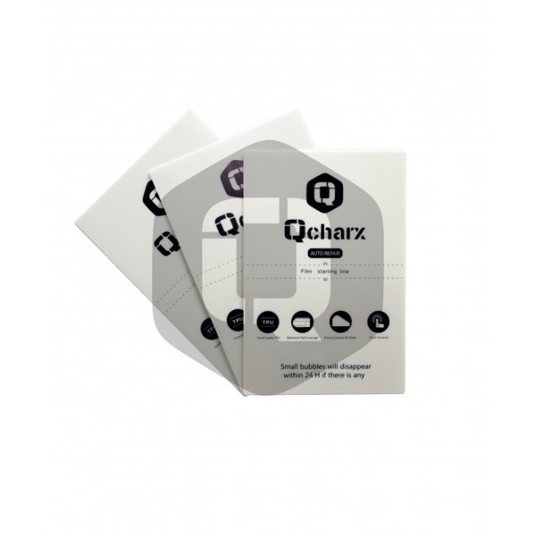Laminas de proteccion frontales qcharx hidrogel autoreparación qx1 lite 50 unidades