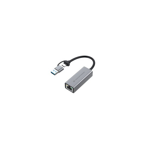 ADAPTADOR USB 3.0 A RJ45 GIGABIT ETHERNET CONCEPTRONIC COMPATIBLE NINTENDO SWITCH ABBY08G