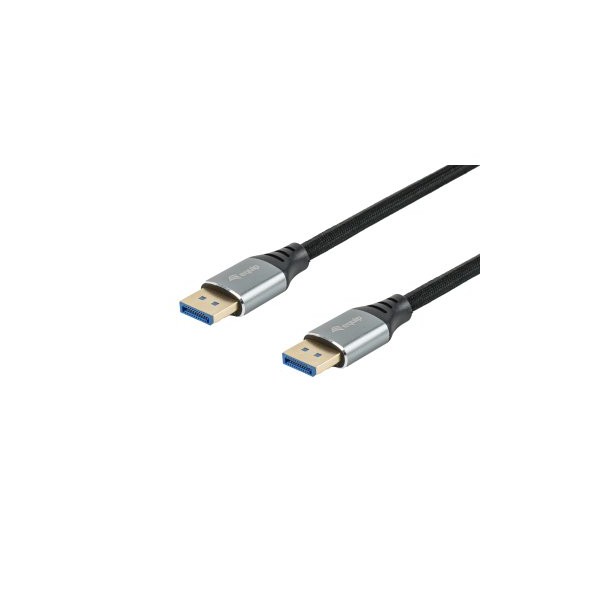 CABLE DISPLAYPORT A DISPLAYPORT PREMIUM 2,1 EQUIP 119282 2M 16K 60Hz 54Gps ALUMINIO