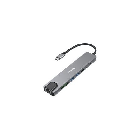 DOCKING USB-C EQUIP 133497 A 1xHDMI 4K 2xUSB-A 3.2 5Gbps 1xTF 1xMicroSD 1xUSB-C PD 100W 1xRJ45