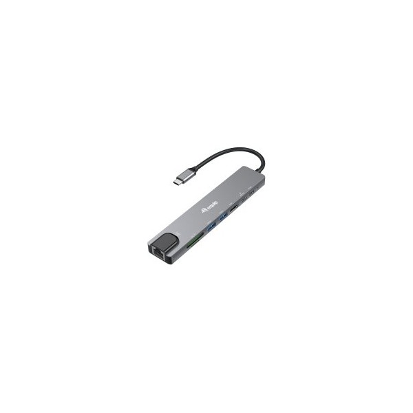 DOCKING USB-C EQUIP 133497 A 1xHDMI 4K 2xUSB-A 3.2 5Gbps 1xTF 1xMicroSD 1xUSB-C PD 100W 1xRJ45