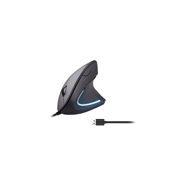 MOUSE VERTICAL EQUIP ERGONOMICO USB 6 BOTONES 3200DPI COLOR NEGRO