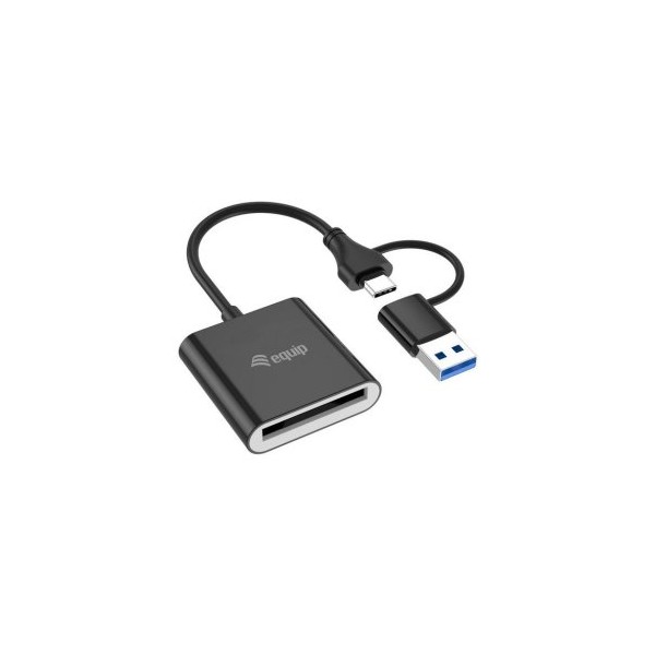 CARD READER EXTERNO EQUIP USB 3.2 DOBLE CONEXION USB-A & USB-C CF 10GBPS