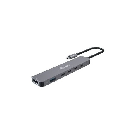 DOCKING USB-C 6-EN-1 EQUIP 133500 A 1xHDMI 4K 4xUSB-C 1xUSB-A 1xUSB-C PD 100W