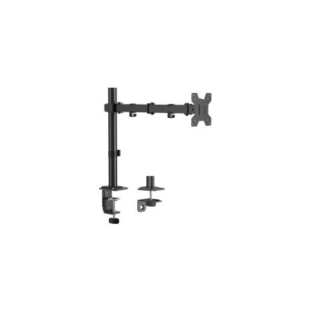 SOPORTE DE MESA EQUIP 650174 ARTICULADO PARA 1 PANTALLA DE 17″ A 32″ VESA 100X100 MAX 10KG NEGRO