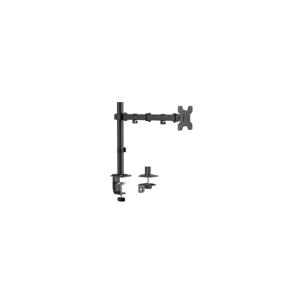 SOPORTE DE MESA EQUIP 650174 ARTICULADO PARA 1 PANTALLA DE 17″ A 32″ VESA 100X100 MAX 10KG NEGRO