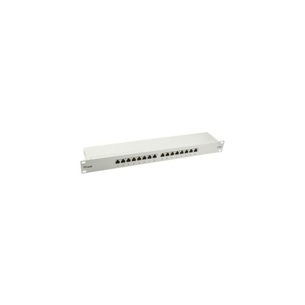 PATCH PANEL 16 PUERTOS CATEGORIA 5e APANTALLADO (RAL7035)