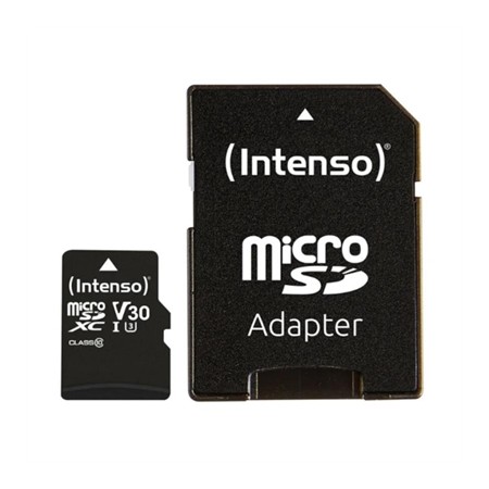 Tarjeta memoria micro sd intenso 16gb profesional v30 + adaptador sd