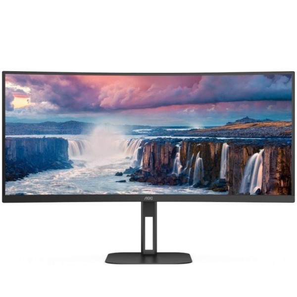 Monitor Profesional Ultrapanorámico Curvo AOC CU34V5C/BK 34″/ WQHD/ Multimedia/ Negro
