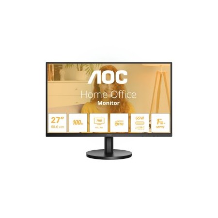 MONITOR 27″ USB-C HDMI AOC 27B3CA2 IPS FHD 1MS 100Hz 2x2W VESA 100x100 COLOR NEGRO