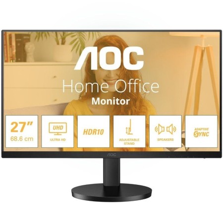 Monitor Profesional AOC U27B3AF 27″/ 4K/ Multimedia/ Regulable en altura/ Negro