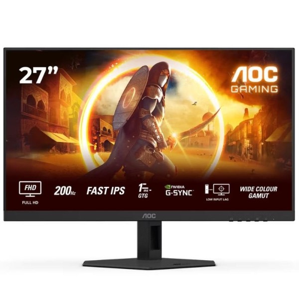 Monitor Gaming AOC 27G4HRE 27″/ Full HD/ 1ms/ 200Hz/ IPS/ Multimedia/ Negro