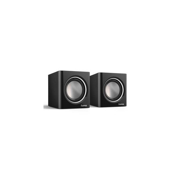 ALTAVOCES 2.0 HAMA SONIC MOBIL 185 JACK 3.5mm ALIMENTADO POR USB CONTROL DE VOLUMEN COLOR NEGRO