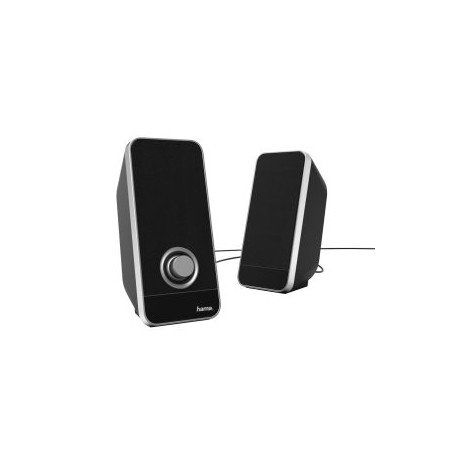 ALTAVOCES 2.0 HAMA SONIC LS-206 JACK 3.5mm ALIMENTADO POR USB CONTROL DE VOLUMEN COLOR NEGRO