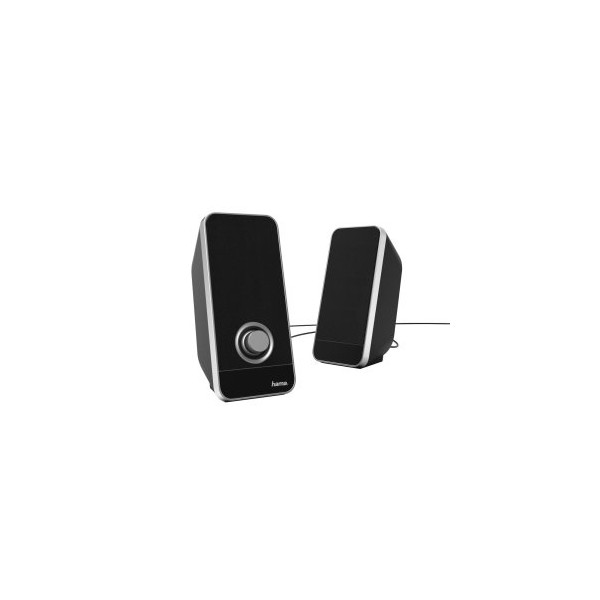 ALTAVOCES 2.0 HAMA SONIC LS-206 JACK 3.5mm ALIMENTADO POR USB CONTROL DE VOLUMEN COLOR NEGRO