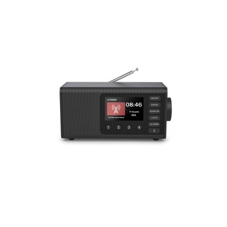 RADIO DIGITAL CON ALTAVOZ HAMA DR1001 FM/DAB+ BT PANTALLA 4.3″ 5W RELOJ DESPERTADOR NEGRO