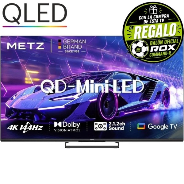 Televisor Metz QLED-MiniLED 65MNE8000Z 65″/ Ultra HD 4K/ Smart TV/ WiFi