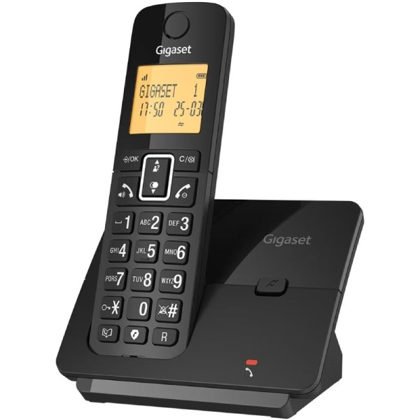 Teléfono Inalámbrico Gigaset Essential 300/ Negro