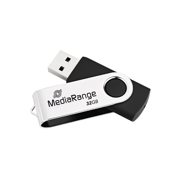 PENDRIVE 32GB USB 2.0 MEDIARANGE SILVER-BLACK