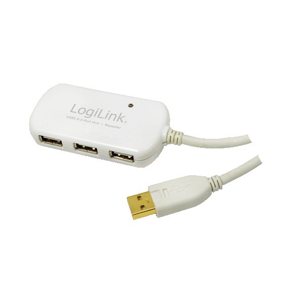 HUB 4 PUERTOS USB 2.0 LOGILINK UA0108 12METROS
