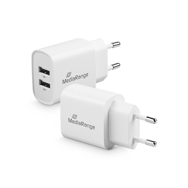 CARGADOR MEDIARANGE DUAL USB-A 12W