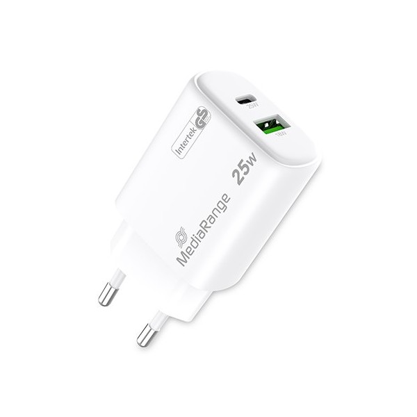 CARGADOR MEDIARANGE DUAL USB-A Y USB-C 25W