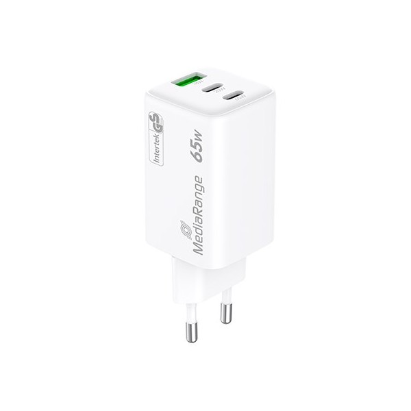 CARGADOR MEDIARANGE TRIPLE USB-A Y USB-C 65W