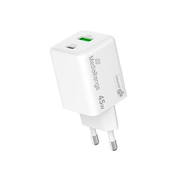 CARGADOR MEDIARANGE DUAL USB-A Y USB-C 45W
