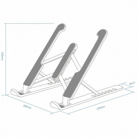 Soporte Aisens LPS1M-099 para Portátiles/ Tablets hasta 15"/ Plata