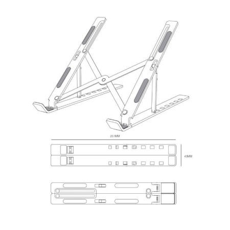 Soporte para Portátil/Tablet Aisens LPS2M-173 hasta 15"