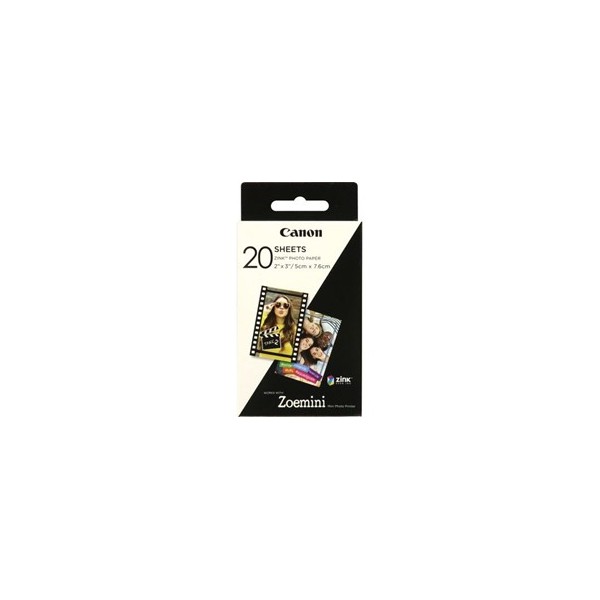 Papel fotografico canon zp - 2030 20 hojas zink para zoemini